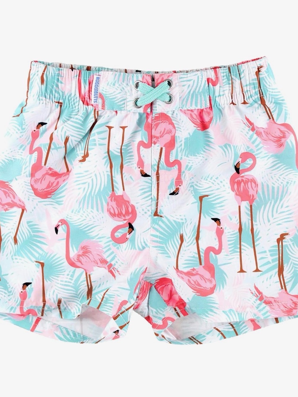 RUGGED BUTTS 4T BOYS FLAMINGO SWIM TRUNKS UPF 50+